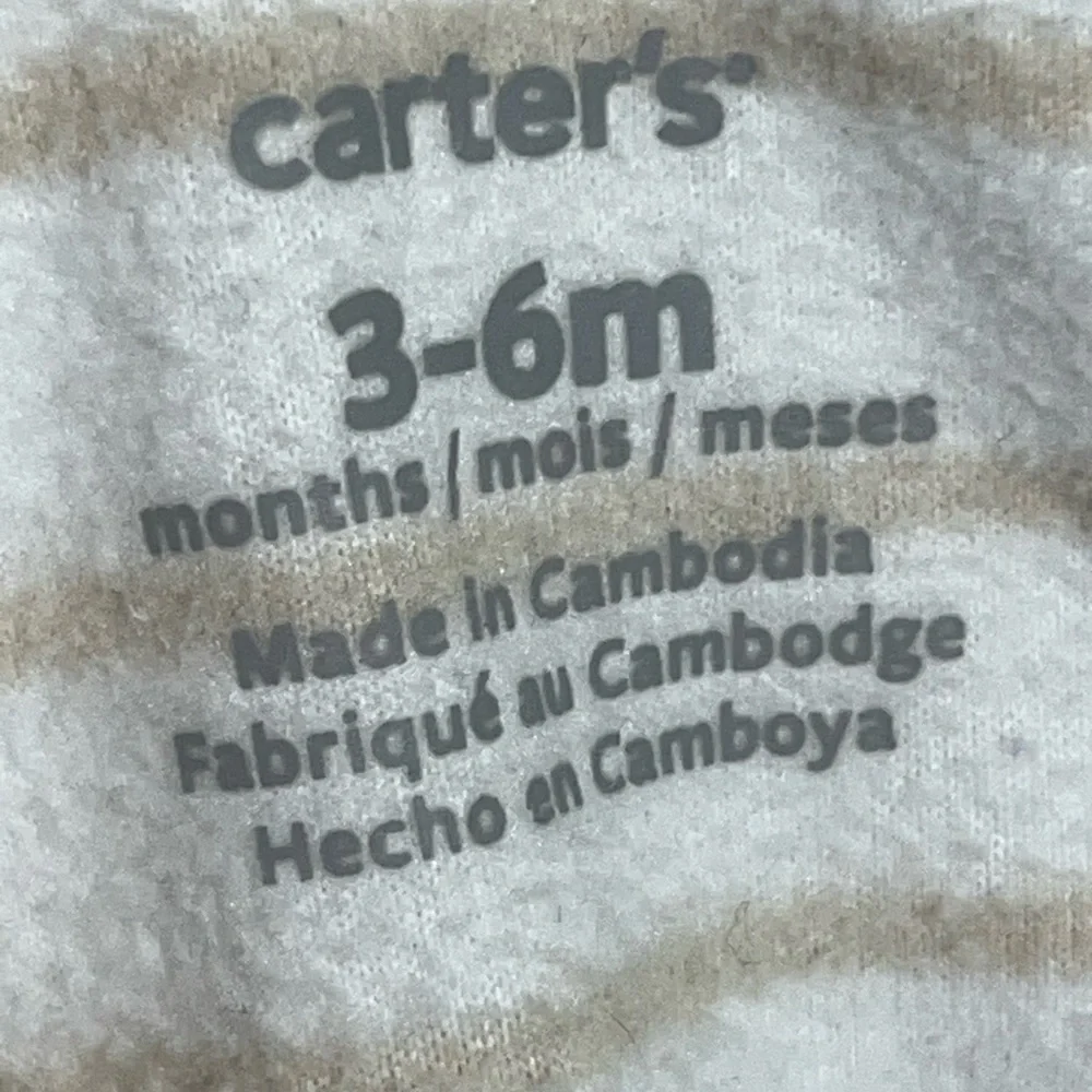 Boys, girls 3-6 month sleep sack Carter's Cream and Tan Striped Sleep Sack
